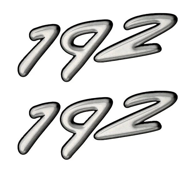 Rinker Boat Decal Stickers - 192 White - Black (pair)