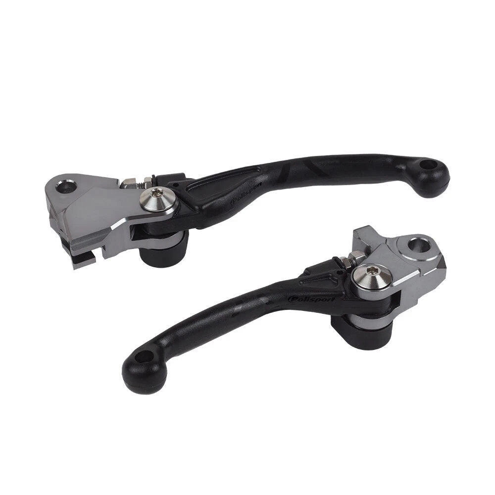 Polisport Black Folding Lever Set for Kawasaki KX450F 2013-2018