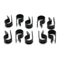 Boat Cable Wire Holder Clamps - 1/2 Inch Black Plastic (set of 10)