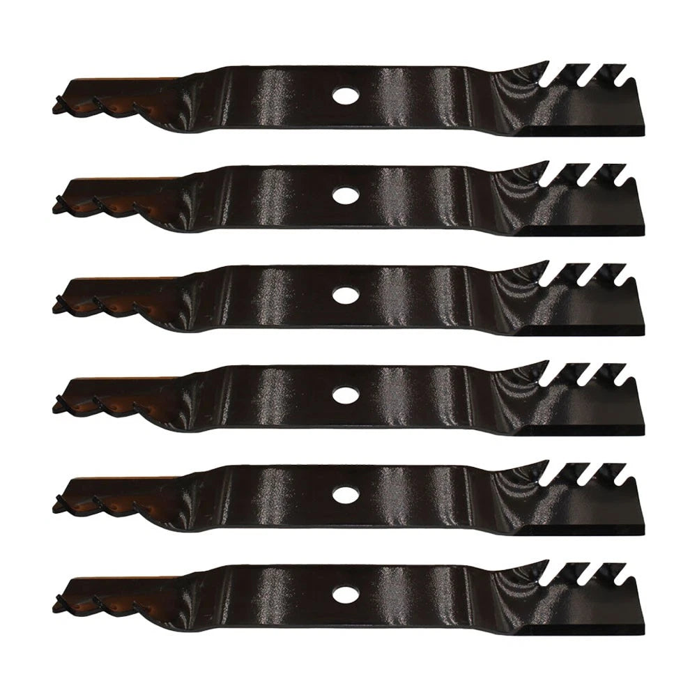 6 Pack: Toothed Mower Blade Fits John Deere Replaces 96306