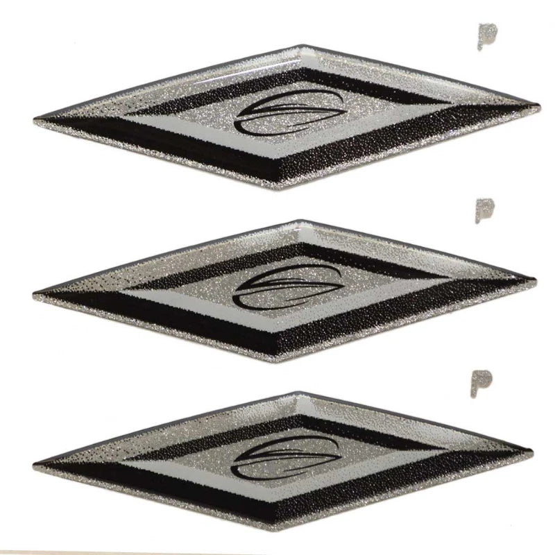 Crownline Boat Raised Decals 22017 - Silver Logo Sticker (set of 3)