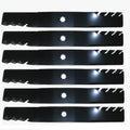 6 Pack: Toothed Mulching Blade Fits John Deere Replaces AM100945
