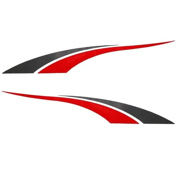 Tracker Boat Graphic Decals 144282 - Red Charcoal Stickers (set of 2)