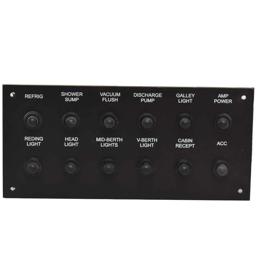 Sailfish Boat Breaker Switch Panel 61-5427 - 320 Express DC Plastic