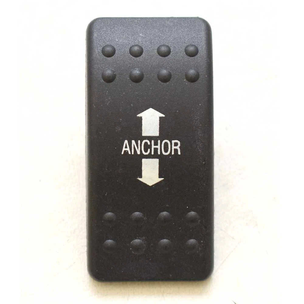 Baja Boat Rocker Switch Plate Cover - Anchor Up Down Black