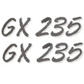 Glastron Boat Model Decals - GX 235 Charcoal Stickers (pair)