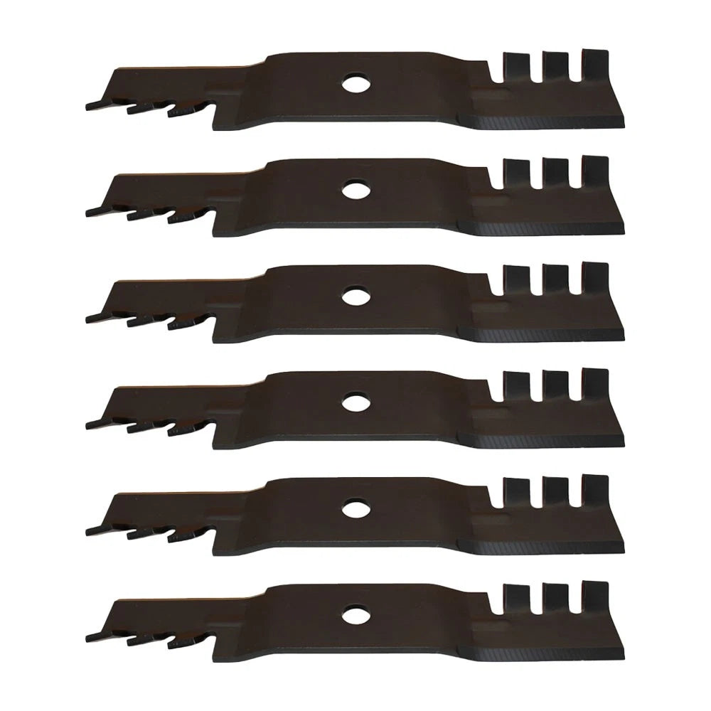 Six (6) Interchangeabl E Toothed Mulching Blades Fits John Deere Models: 48
