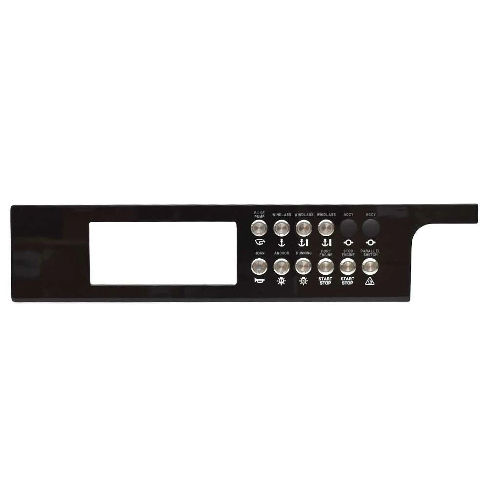 Sea Ray Boat Dash Switch Panel 2327332-D - 350 DA Glossy Black Acrylic