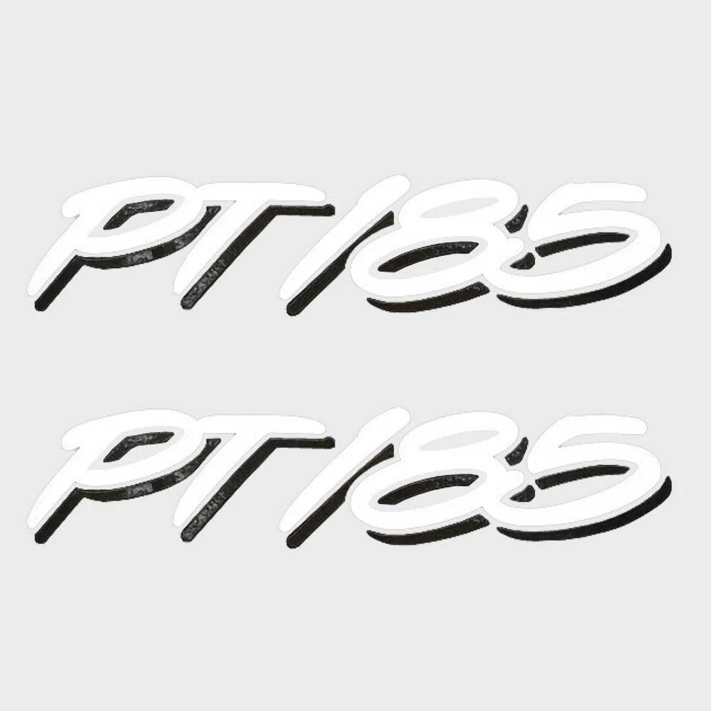 Tracker Boat Decals 110405 - Pro Team 185 Glossy White Stickers (pair)