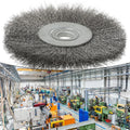 0 52in Bore Flat Crimped Wire Brush for Angle Grinder 4 5In Stainless Steel