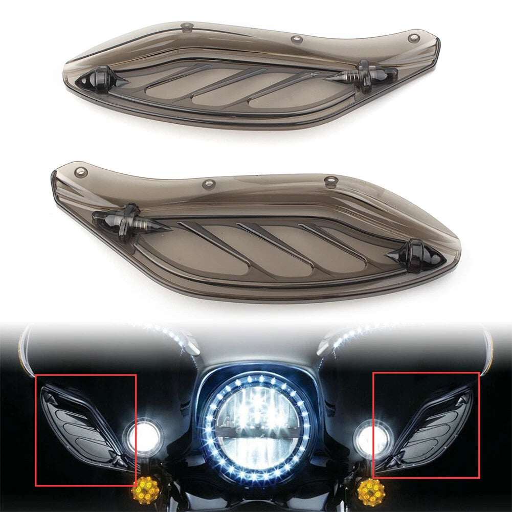 Side Wing Windshield Air Deflector for Harley Touring FLHR FLHT CVO 1996-2013