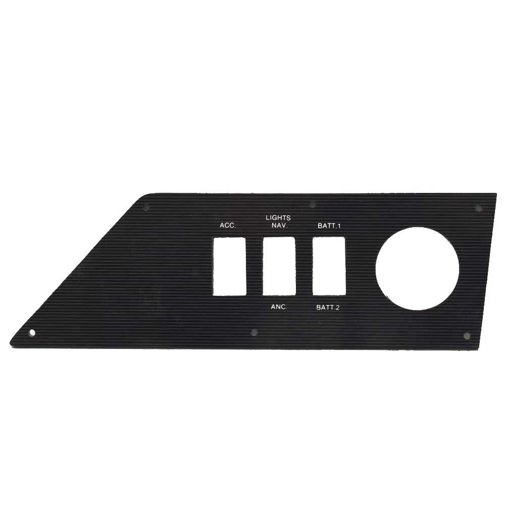 Bass CAT Boat Blank Bow Panel - with Switch Cutouts 12 1/8 Inch