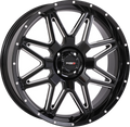 SYSTEM 3 St7 Wheel 20x7 4+3 +10mm 4/110 Gloss Black Milled for ATV/UTV