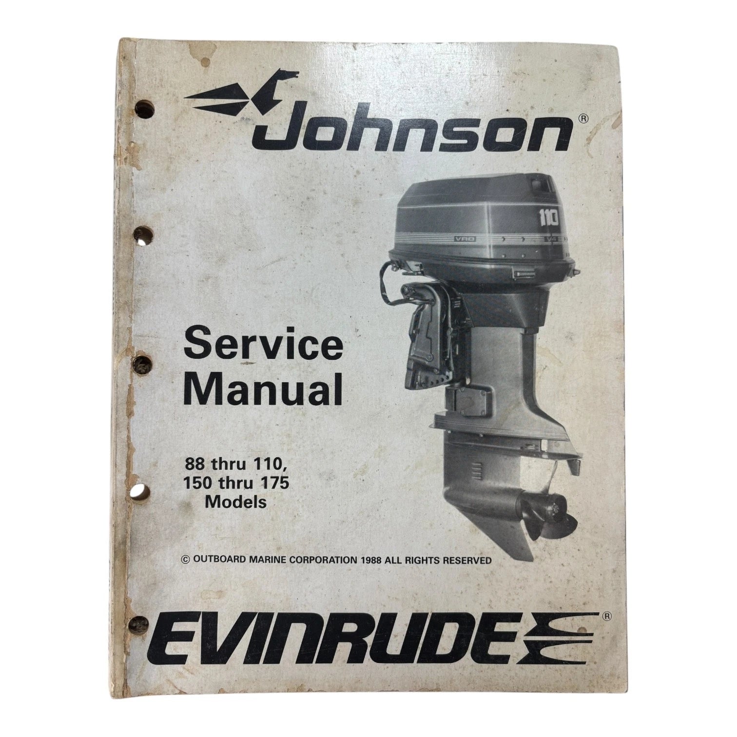 Evinrude Johnson 507757, 88 Thru 110 150 Thru 175 "CE" Cross V Service Manual