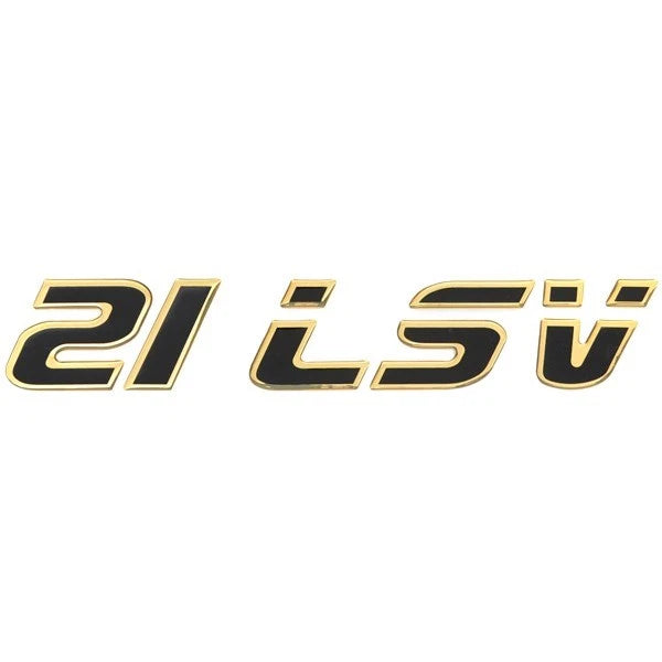 Malibu Boat Raised Decal - 21 LSV Black - Gold Sticker