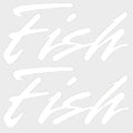 Premier Boat Fish Decals - 5 1/2 X 2 3/4 Inch White (pair)