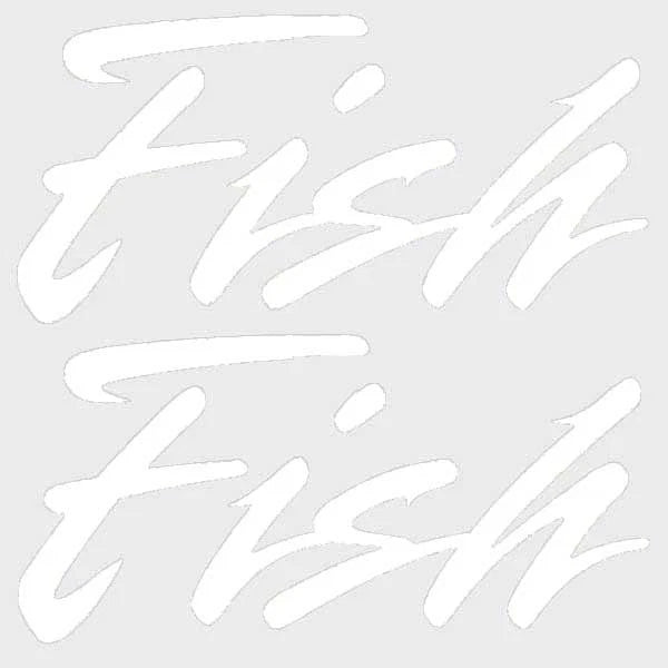 Premier Boat Fish Decals - 5 1/2 X 2 3/4 Inch White (pair)