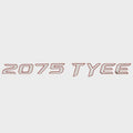 Lund Boat Raised Emblem Decal 2349601 - 2075 Tyee Silver Red 14 1/4 Inch