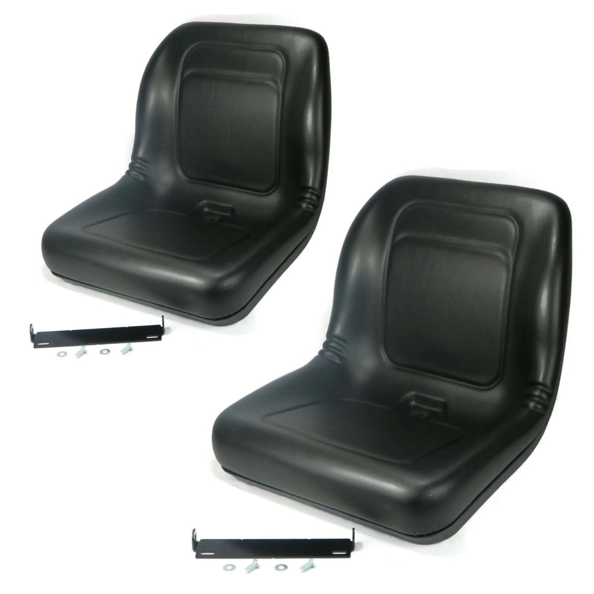 2-Pack Black High Back Seats & Brackets for John Deere 4x2 4x4 HPX Trail Gators