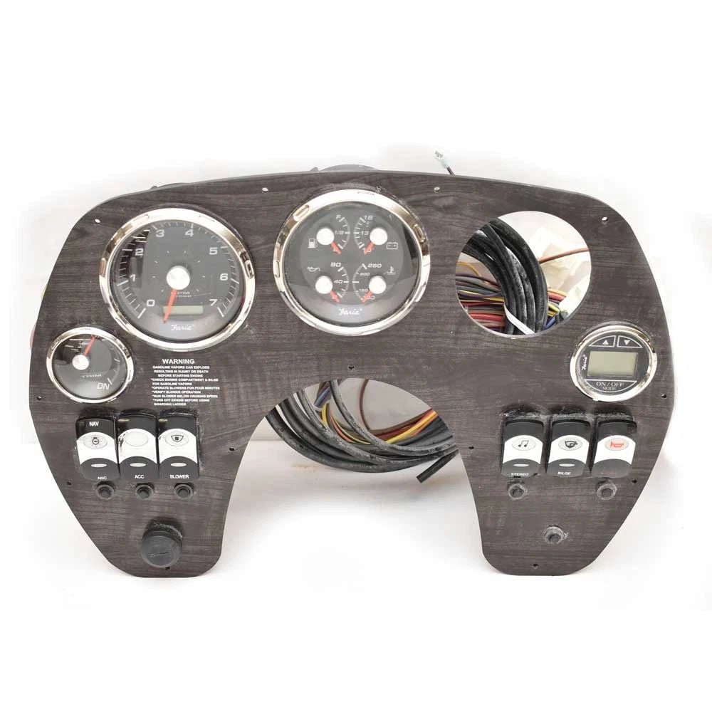 Rinker Boat Gauge Dash Panel 70372 - 16 7/8 X 11 7/8 Inch Gray Woodgrain