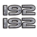 Rinker Boat Emblem Decal Stickers - 192 White Black (pair)