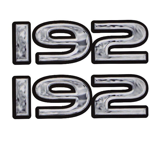 Rinker Boat Emblem Decal Stickers - 192 White Black (pair)