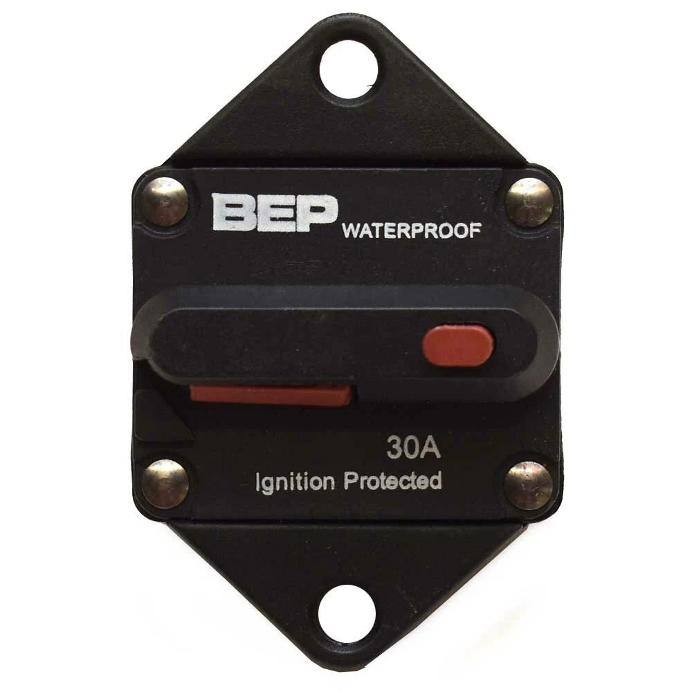 BEP Boat Circuit Breaker - Panel Mount 30A 42V DC Ignition Protected