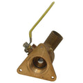 Groco Boat Shut Off Valve FBV-2000 - 2 Inch Bronze with 90 Degree Elbow