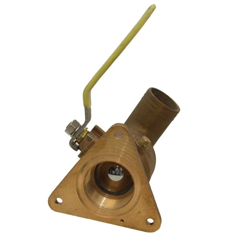 Groco Boat Shut Off Valve FBV-2000 - 2 Inch Bronze with 90 Degree Elbow