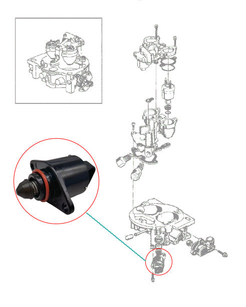 Idle Air Control Valve for Mercruiser 4.3 5.0 5.7 7.4 8.2 TBI MPI EFI 805224A1