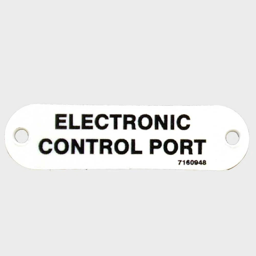 Carver Yacht Boat Label Tag 7160948 - Electronic Control Port White