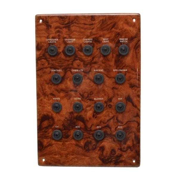 Rinker Boat 300 Woodgrain - 7 3/8 X 11 Inch Plastic Breaker Panel