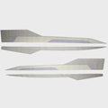 Lowe Boat Graphic Decal Stickers 2368838 - Gray Silver Blue (set of 4)