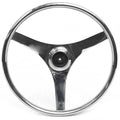 Stainless Boat Steering Wheel - 3 Spoke 15 Inch