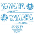 Yamaha Boat Cowling Decal U30921-06 - 300 HP Four Stroke V6 Blue (kit)