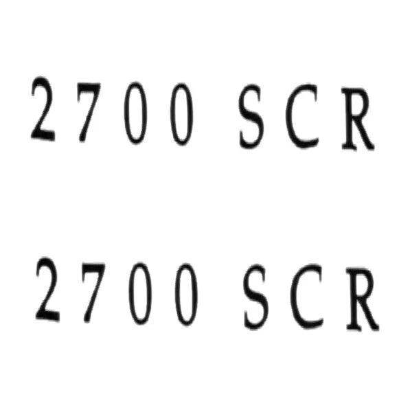 Bayliner Boat Decals - 2700 SCR Black Stickers (pair)
