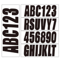 (Black)Custom Boat Registration Numbers Letters Decals 4 Sets of A-Z & 0-9