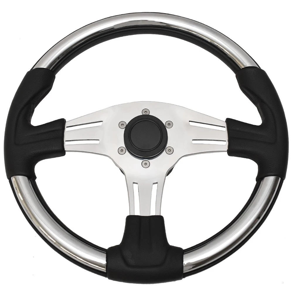 Uflex Boat Steering Wheel 64643G - Vivara 13 3/4 Inch Black Chrome