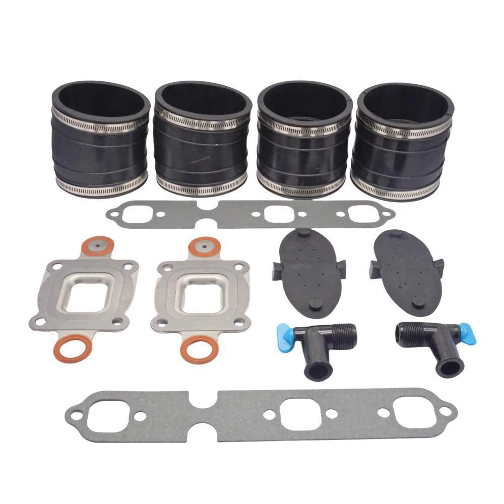 Exhaust Manifold Kit for Mercruiser 4" GM V6 S.B.DRY JOINT 2002-2004 2005-2010