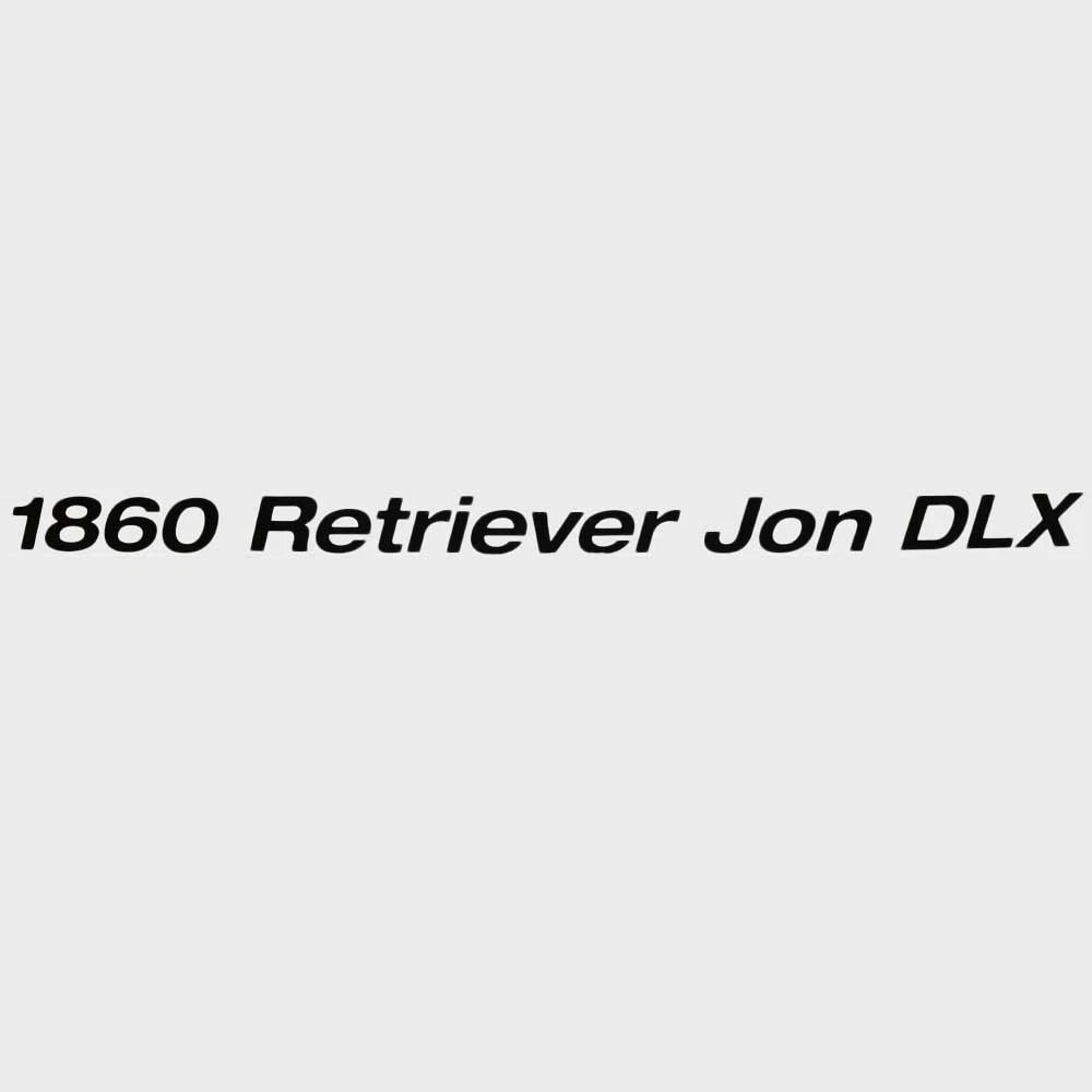 Crestliner Boat Decal 2201942 - 1860 Retriever Jon DLX Black