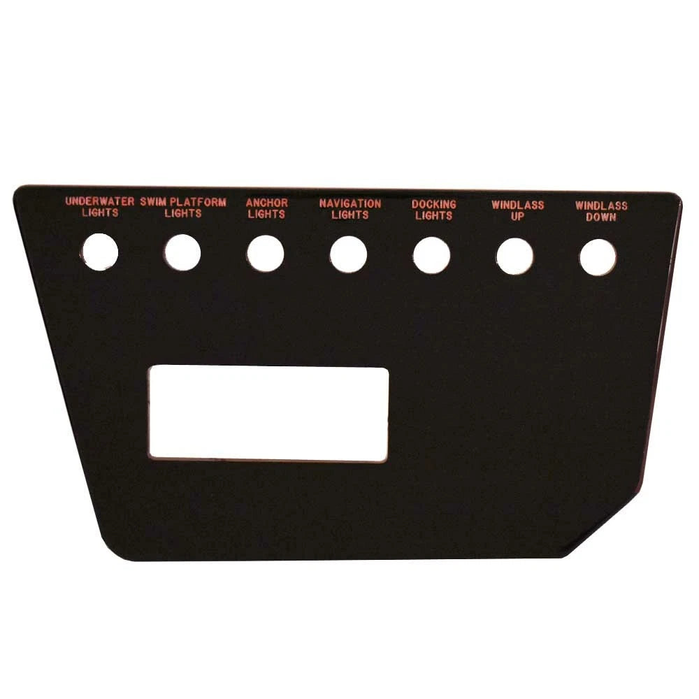 Cobalt Boat Blank Switch Panel 503104BL - Black Acrylic with Red LED