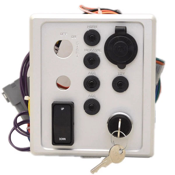 South Bay 900 Boat Dual Ignition Panel - Aluminum 6 1/4 X 5 1/2 Inch