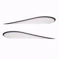 Larson Boat Graphic Decal Sticker 8634-3130 - Senza 2009 Black White (2PC)
