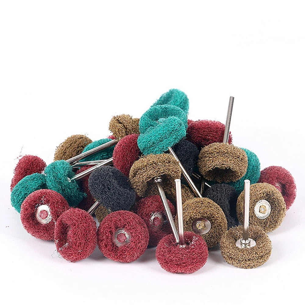 80Pack Abrasive Buffing Wheel Grinding Polishing Shank Craft Bits Rotary Tool W