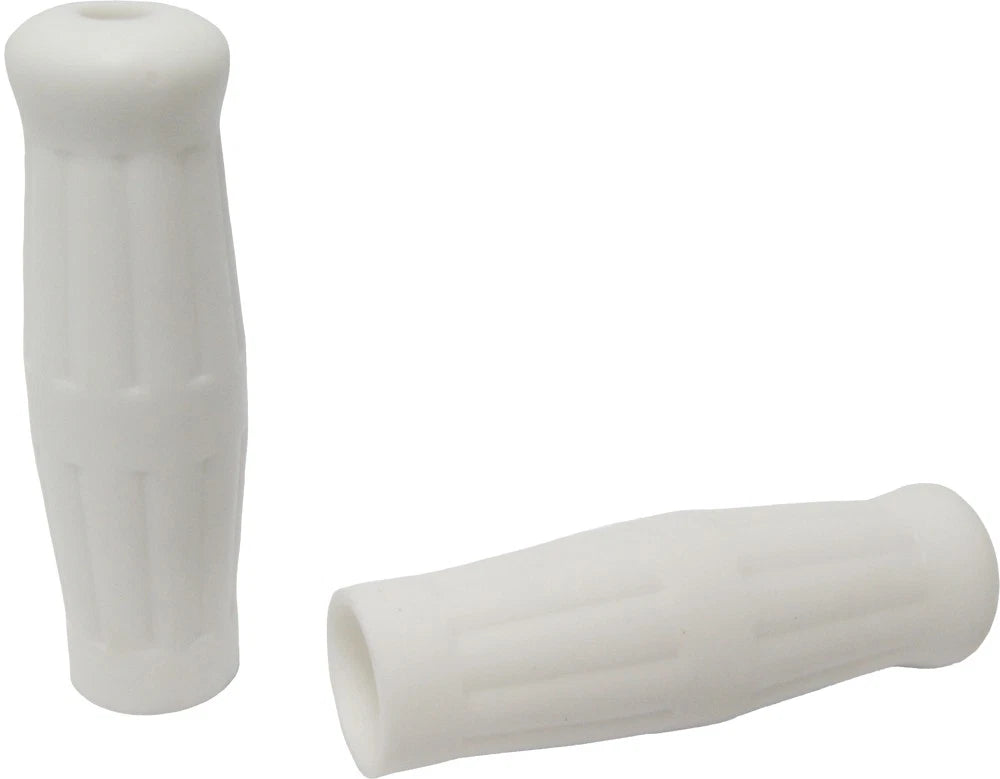 HARDDRIVE Old School White Motorcycle Grips for Harley Davidson 2014-2017