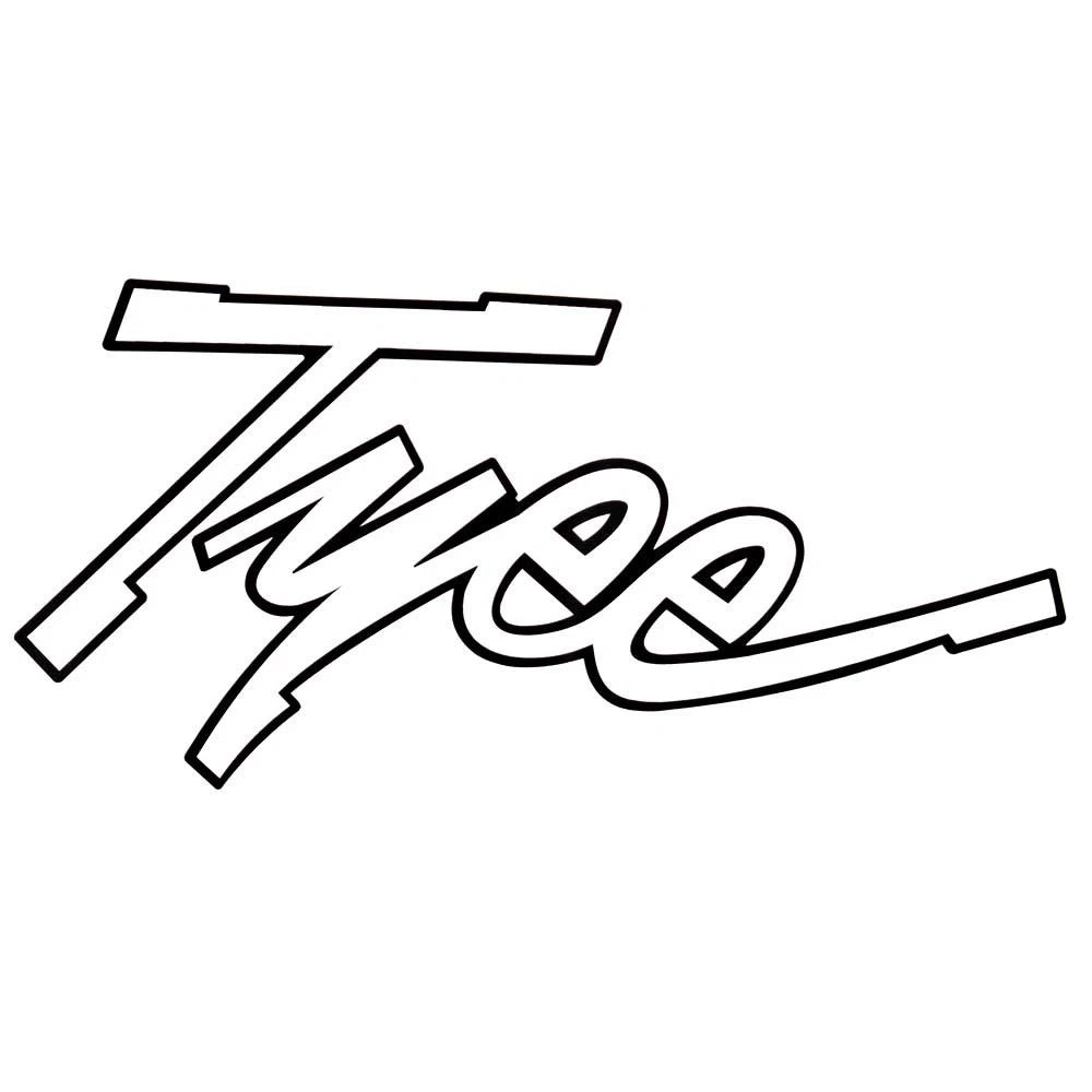 Lund Boat Brand Decal 1987766 - Tyee Black White 11 5/8 X 5 1/2 Inch