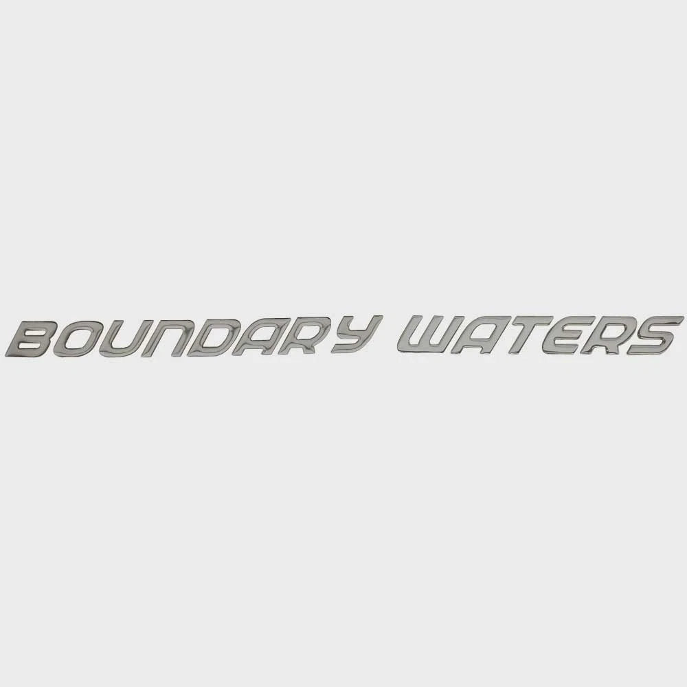 Premier Pontoon Boat Raised Emblem Decal - Boundary Waters Silver