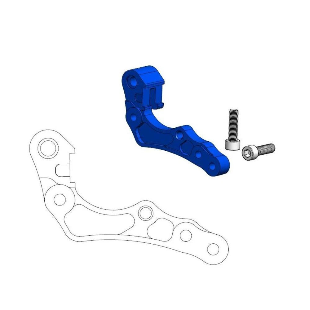 MotoMaster Blue Front Caliper Adapter 260 for KTM 150 XC 2014