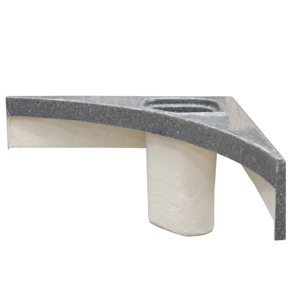Misty Harbor Pontoon Boat Triangle Countertop - with Sink Faux Gray Granite