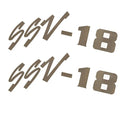 Lund Boat SSV-18 Decal Sticker 1988206 - 17 1/4 Inch Pewter (pair)